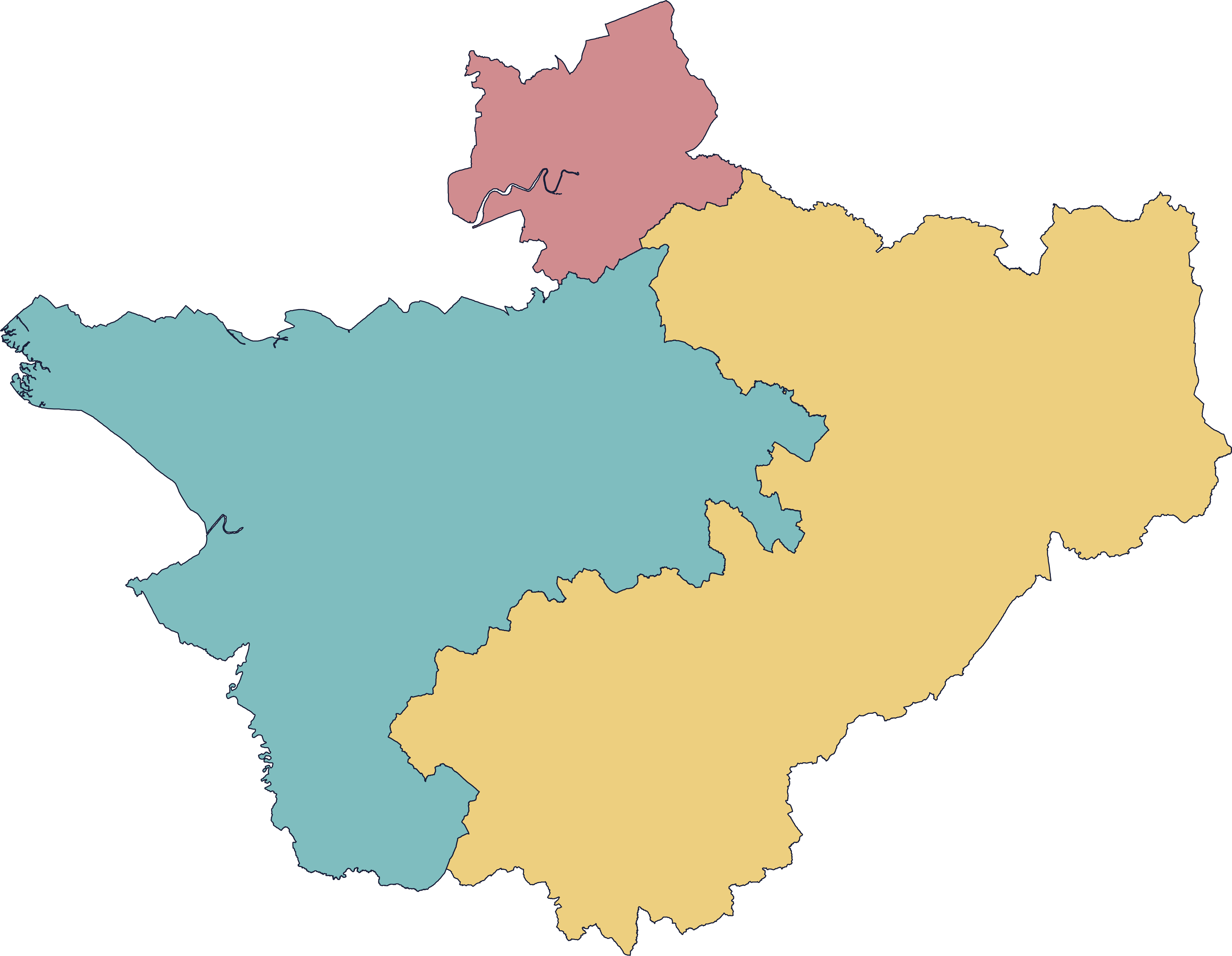Map of Cheshire and Warrington